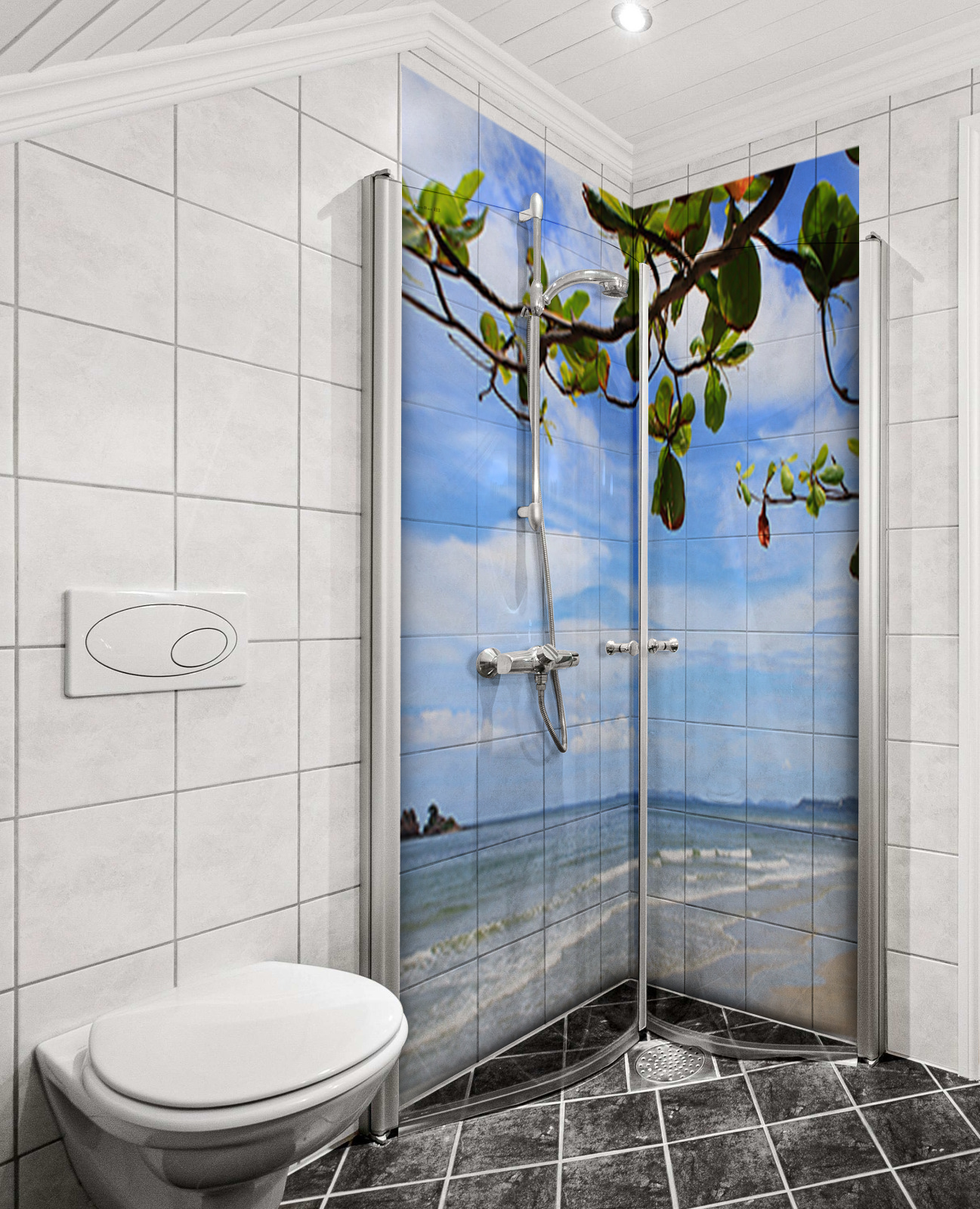Duschrückwand Rückwand Dusche Alu, Meer Strand Duc14 – Bild 5