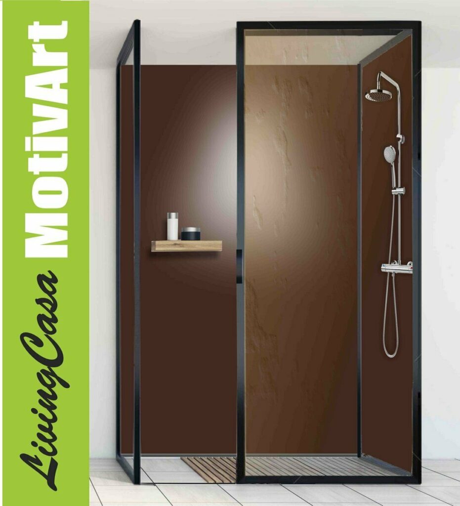 Duschrückwand Rückwand Dusche Alu, Braun Dfu080