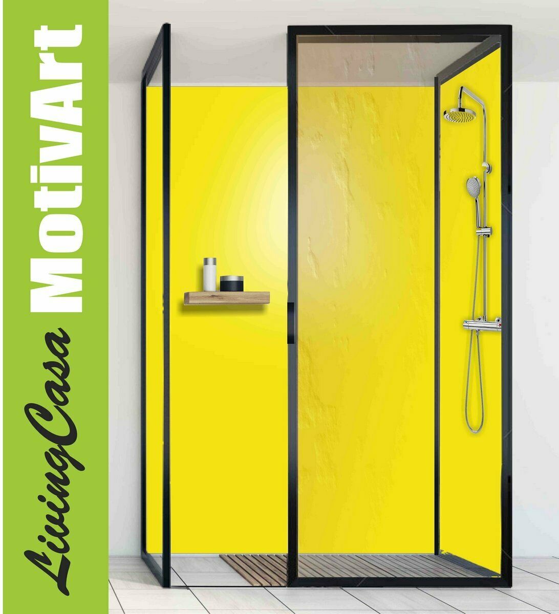 Duschrückwand Rückwand Dusche Alu, Gelb Dfu025