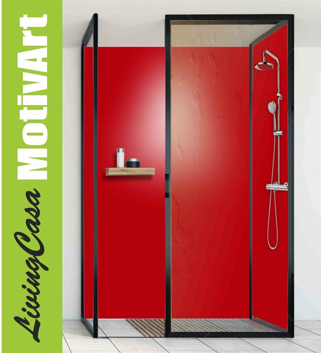 Duschrückwand Rückwand Dusche Alu, Rot Dfu027