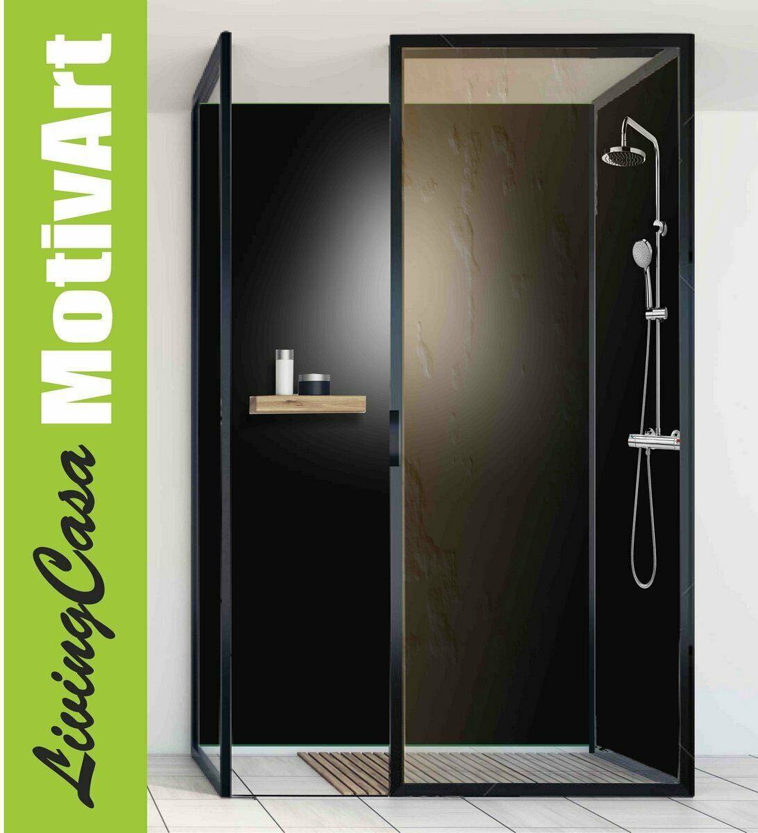 Duschrückwand Rückwand Dusche Alu, Schwarz Dfu070