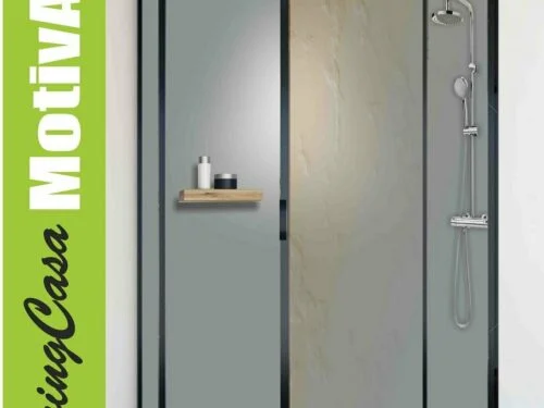 Duschrückwand Rückwand Dusche Alu, Mittel Grau Dfu074